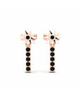 14K Rose Gold Earrings 0.10 Carat Stone