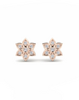 14K Rose Gold Earrings 0.13 Carat Stone