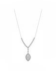 14K White gold necklace with 0.70 carat White Diamonds