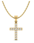 14K Yellow Gold Necklace With 0.16 Carat Stone