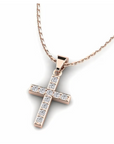 14K Rose Gold Necklace With 0.16 Carat Stone