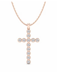 14K Rose Gold Necklace With 0.36 Carat Stone