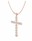 14K Rose Gold Necklace With 0.36 Carat Stone