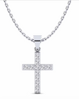 14K White Gold Necklace With 0.16 Carat Stone