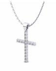 14K White Gold Necklace With 0.24 Carat Stone