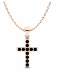 14K Rose Gold Necklace With 0.16 Carat Stone