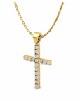 14K Yellow Gold Necklace With 0.24 Carat Stone