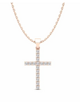 14K Rose Gold Necklace With 0.24 Carat Stone