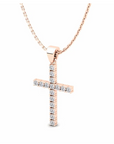 14K Rose Gold Necklace With 0.24 Carat Stone