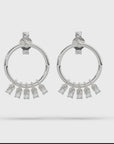 14K White Gold Earrings 0.15 Carat Stone