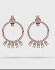 14K Rose Gold Earrings 0.15 Carat Stone