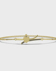 14K Gold Bracelet With 0.09 Carat Stone