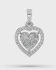 14K White gold necklace with 0.16 carat White Diamonds