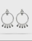 14K White Gold Earrings 0.15 Carat Stone