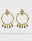 14K Yellow Gold Earrings 0.15 Carat Stone