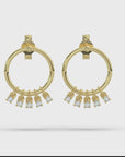 14K Yellow Gold Earrings 0.15 Carat Stone