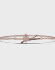 14K Rose Gold Bracelet With 0.09 Carat Stone