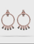 14K Rose Gold Earrings 0.15 Carat Stone